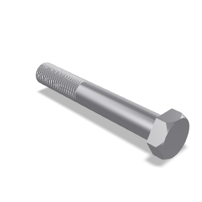 Hex Head Bolt ISO 4014 — M20×130 — 4.8 — Steel — None (as processed)