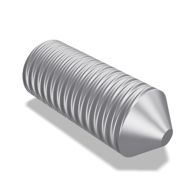 Hexagon Socket Set Screw ISO 4027 — M10×25 — 45H — Steel — None (as processed)