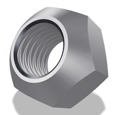 Prevailing Torque Hex Nut ISO 7042 — 18 — 5 — Steel — None (as processed)