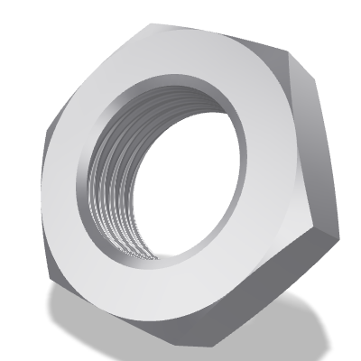 Hexagon Thin Nut ISO 4035 — 64 — 04 — Steel — None (as processed)