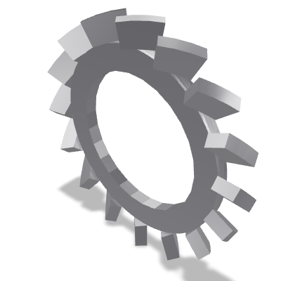 Serrated Lock Washer DIN 6798A — M10