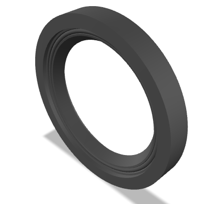 Rubber Covered Single Lip Radial Shaft Seal ISO 6194-1 — 042062 — NBR (nitrile rubber, ISO 1629)