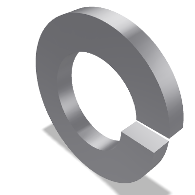 Helical Spring Lock Washer DIN 127B — 12 — None (as processed)
