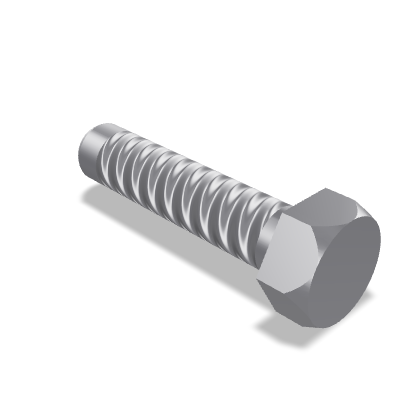 Rounded End Hexagon Head Tapping Screw ISO 1479 — ST3.5×16 — St — Steel — None (as processed)