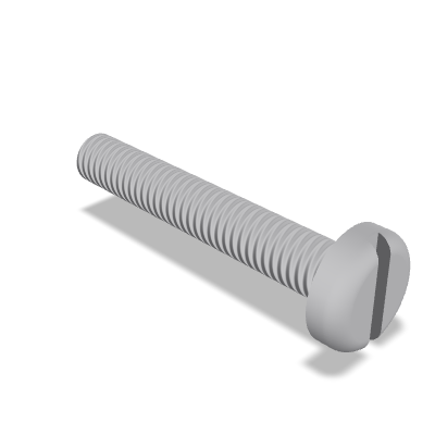 Slotted Pan Head Screw ISO 1580 — M4×25 — 4.8 — Steel — Zinc flake