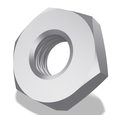 Hexagon Thin Nut ISO 4035 — 3 — 04 — Steel — None (as processed)