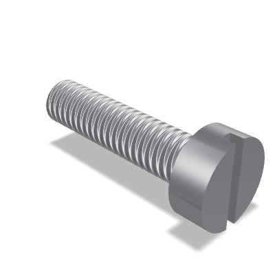 Slotted Cheese Head Screw ISO 1207 — M2.5×10 — 4.8 — Steel — None (as processed)