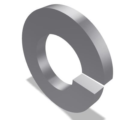 Helical Spring Lock Washer DIN 127B — 3.5 — None (as processed)