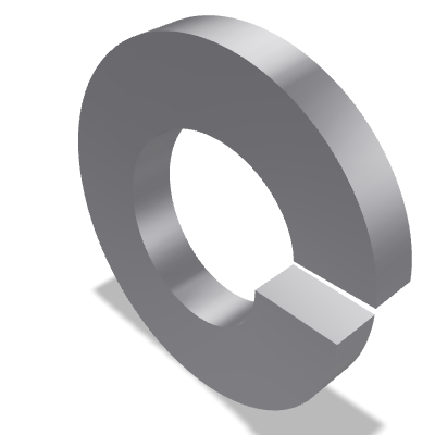 Helical Spring Lock Washer DIN 127B — 6 — None (as processed)