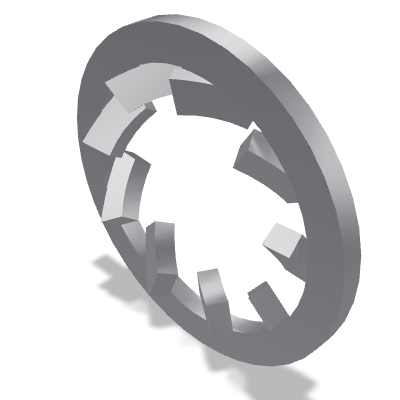 Serrated Lock Washer Internal Tooth DIN 6798J — M6