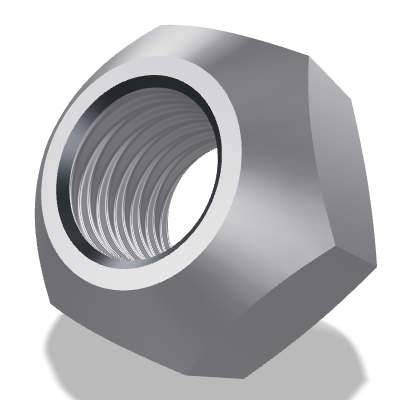 Prevailing Torque Hex Nut ISO 7042 — 10 — 5 — Steel — None (as processed)