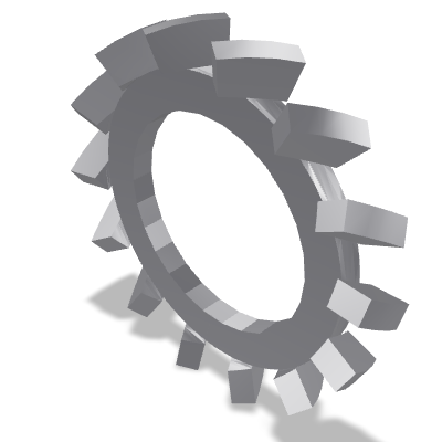 Serrated Lock Washer DIN 6798A — M7