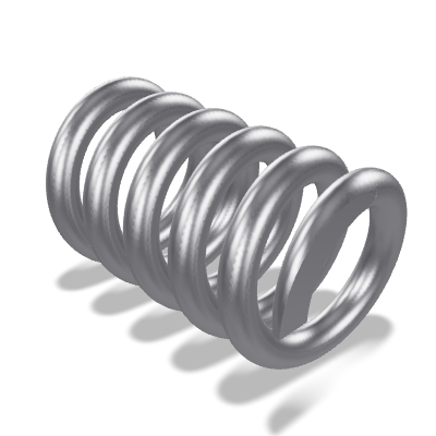 Cylindrical Compression Spring DIN 2098 — 0.1x0.5x3.5 — Spring steel