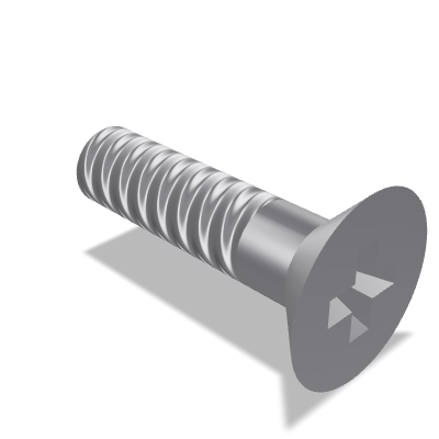 Flat End Phillips Countersunk Head Tapping Screw ISO 7050 — ST4.8×19 — St — Steel — None (as processed)