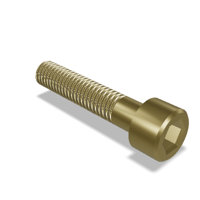 Socket Head Cap Screw ISO 4762 — M6×30 — CU2 — Brass CuZn — None (as processed)