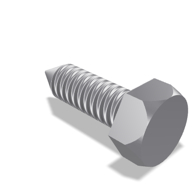 Cone End Hexagon Head Tapping Screw ISO 1479 — ST9.5×32 — St — Steel — None (as processed)