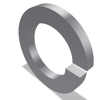 Helical Spring Lock Washer DIN 127B — 42 — None (as processed)