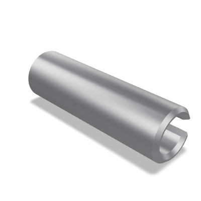 Slotted Spring Pin ISO 8752 — 1×4 — St — Carbon spring steel C min 0.65% — None (as processed)