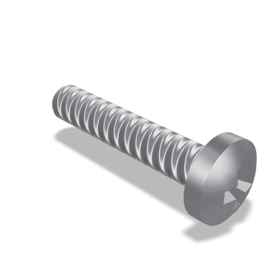 Rounded End Pozidriv Pan Head Tapping Screw ISO 7049 — ST3.5×19