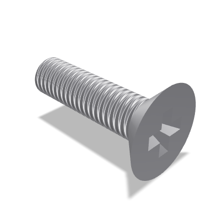 Pozidriv Cross Recessed Countersunk Head Screw ISO 7046-1 — M8×30 — None (as processed)