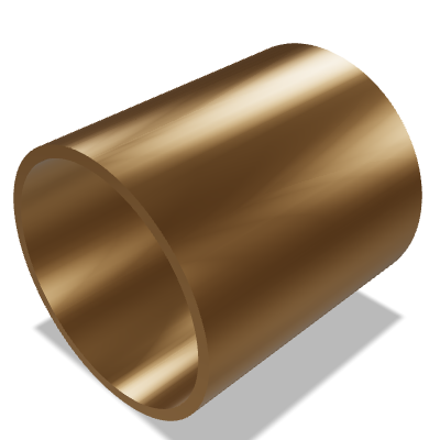 Wrapped Plain Bush ISO 3547 — 10 x 11 x 12 — PTFE-lined porous sintered bronze on steel