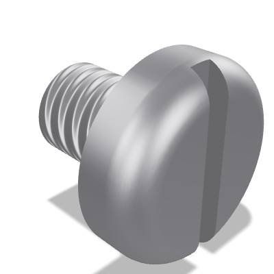 Slotted Pan Head Screw ISO 1580 — M1.6×2 — A2-70 — Stainless steel A2 — None (as processed)