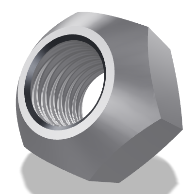 Prevailing Torque Hex Nut ISO 7042 — 7 — 5 — Steel — None (as processed)