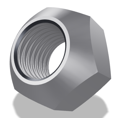 Prevailing Torque Hex Nut ISO 7042 — 24 — 5 — Steel — None (as processed)