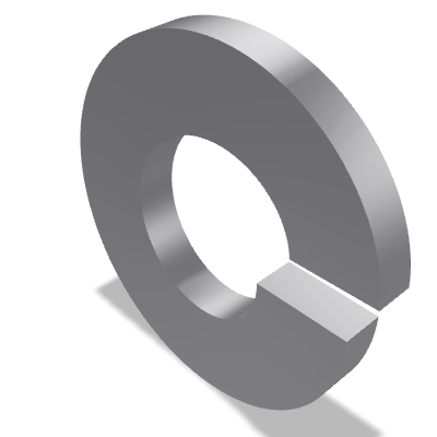 Helical Spring Lock Washer DIN 127B — 2 — None (as processed)