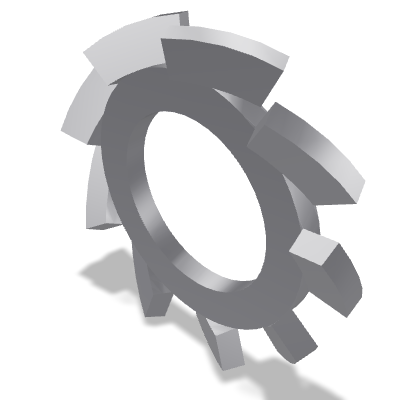 Serrated Lock Washer DIN 6798A — M3