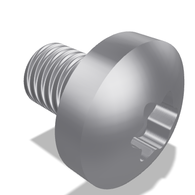 Hexalobular Socket Pan Head Screw ISO 14583 — M6×8 — 4.8 — Steel — None (as processed)