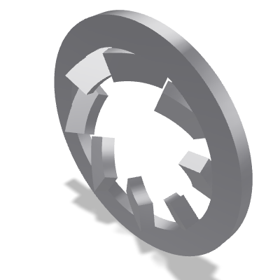 Serrated Lock Washer Internal Tooth DIN 6798J — 5 — None (as processed)
