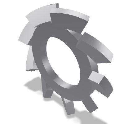Serrated Lock Washer DIN 6798A — 2.5 — None (as processed)