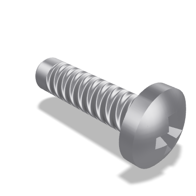 Rounded End Phillips Pan Head Tapping Screw ISO 7049 — ST5.5×22 — St — Steel — None (as processed)