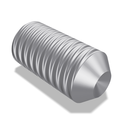 Hexagon Socket Set Screw ISO 4029 — M4×8 — 45H — Steel — None (as processed)