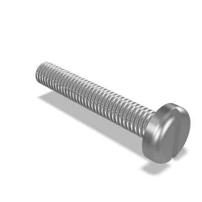 Slotted Pan Head Screw ISO 1580 — M4×25 — 4.8 — Steel — Zinc plated