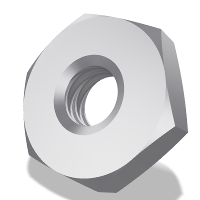 Hexagon Thin Nut ISO 4035 — 1.6 — 04 — Steel — None (as processed)