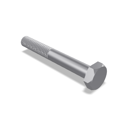 Hex Head Bolt ISO 4014 — M4×30 — 4.8 — Steel — None (as processed)