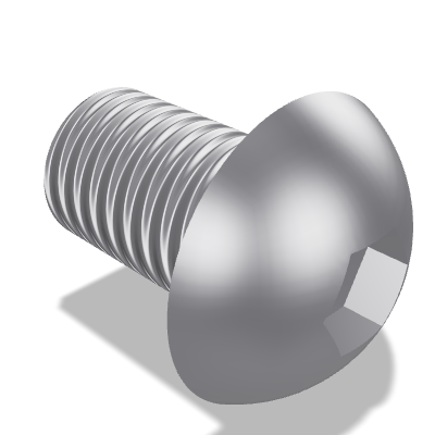 Button Head Socket Screw ISO 7380-1 — M10×16 — 8.8 — Steel — None (as processed)