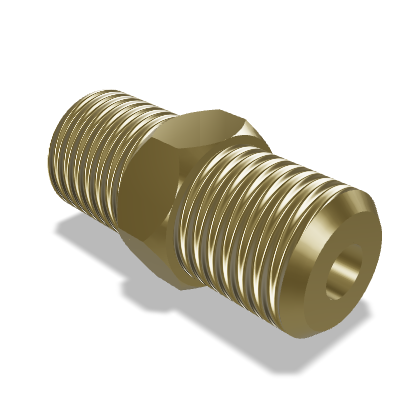 Series LL Straight Union Connector ISO 8434-1 — 4 — Brass CuZn35Ni2 / 2.0540 — None (as machined)