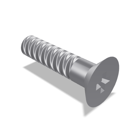 Flat End Phillips Countersunk Head Tapping Screw ISO 7050 — ST2.2×9.5