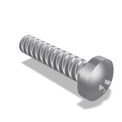 Flat End Pozidriv Pan Head Tapping Screw ISO 7049 — ST2.2×9.5 — St — Steel — None (as processed)