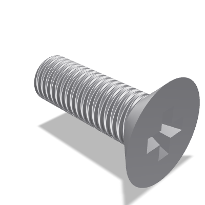 Pozidriv Cross Recessed Countersunk Head Screw ISO 7046-1 — M10×30 — None (as processed)
