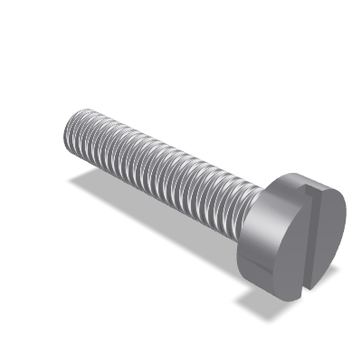 Slotted Cheese Head Screw ISO 1207 — M2×10 — 4.8 — Steel — None (as processed)