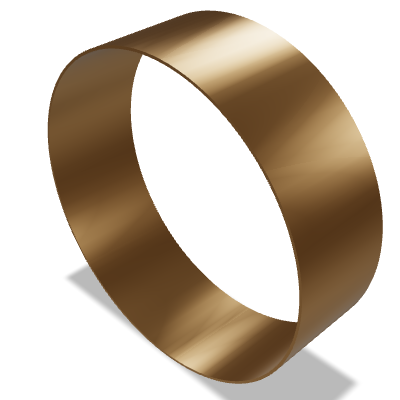 Wrapped Plain Bush ISO 3547 — 300 x 305 x 100 — Thermoplastic-lined porous sintered bronze on steel
