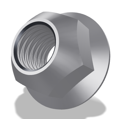 Prevailing Torque Hex Flange Nut ISO 7044 — 14 — 8 — None (as processed)