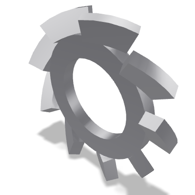 Serrated Lock Washer DIN 6798A — M2.5