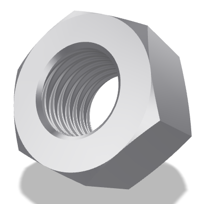 Hex High Nut ISO 4033 — 18 — 8 — Steel — None (as processed)