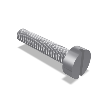 Slotted Cheese Head Screw ISO 1207 — M1.6×8 — 4.8 — Steel — None (as processed)