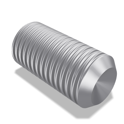 Hexagon Socket Set Screw ISO 4029 — M20×40 — 45H — Steel — None (as processed)